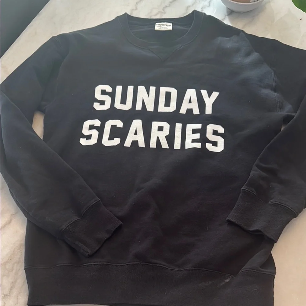 Black Sweatshirt Sunday Scaries by Friday & Saturday Small - Picture 1 of 4